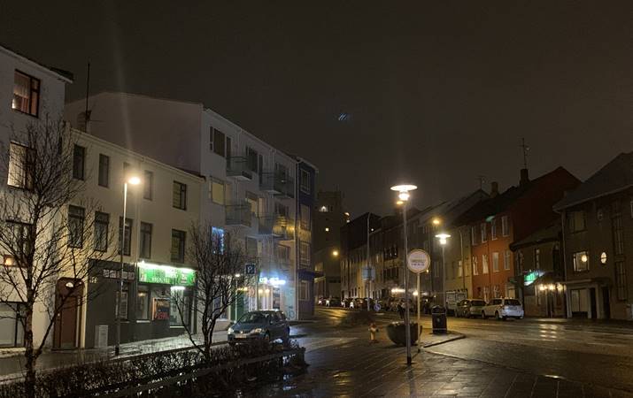 Reykjavík á votum vetrardegi í janúar