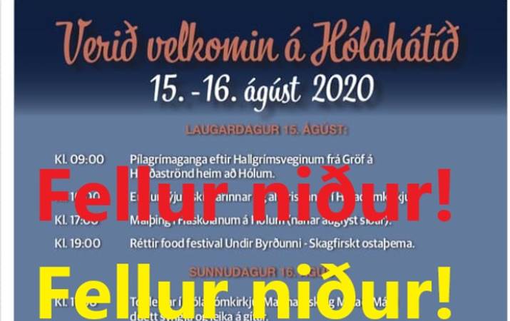 Hólahátið 2020 felld niður
